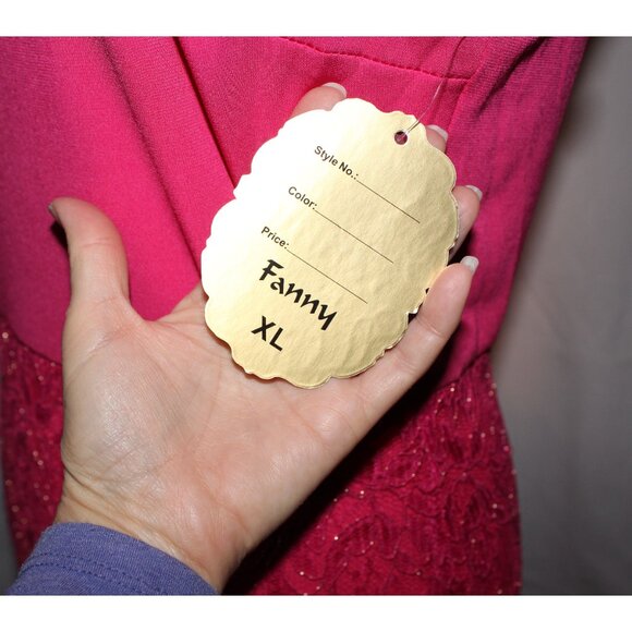 Fanny #1512 Floor Length Jersey & Lace MOB MOG Gown W/Jacket-Size XL-FUCHSIA-NEW - Picture 9 of 9